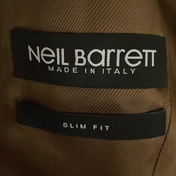 Neil Barrett Camel Brown Leather & Wool-blend Blazer - Picture 10 of 16